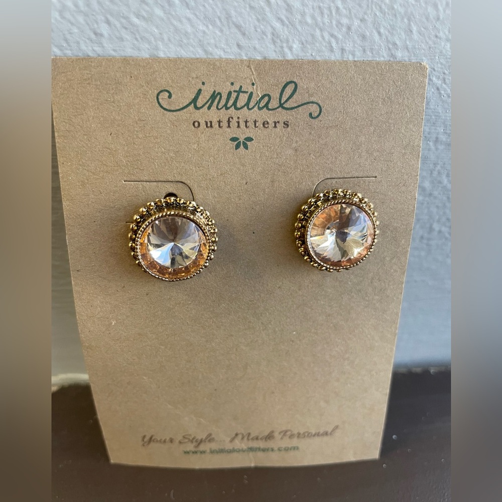 Initial Outfitters Stud Earrings. Color Rose Gold. New Never Worn!